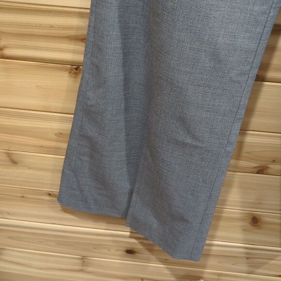 Halston Heritage Dress Pants Womens 8 Gray Wide Leg Split Leg Wool Blend Pants - Picture 3 of 13